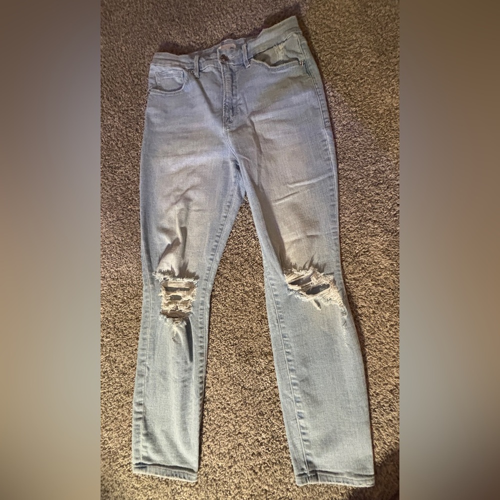 Good American Light Blue Straight Leg Jeans